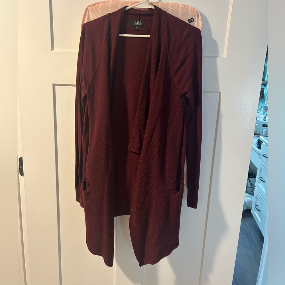 Burgundy cardigan
